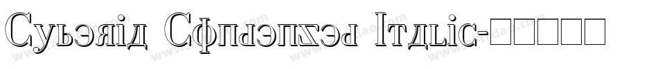 Cyberia Condensed Italic字体转换